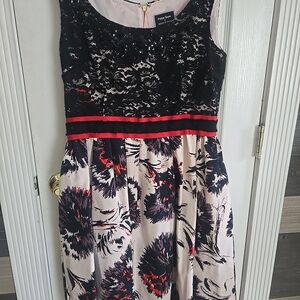 Peter Som Black and Pink Sequin Dress